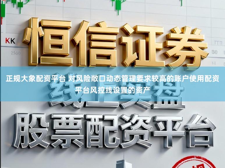 正规大象配资平台 对风险敞口动态管理要求较高的账户使用配资平台风控线设置的资产